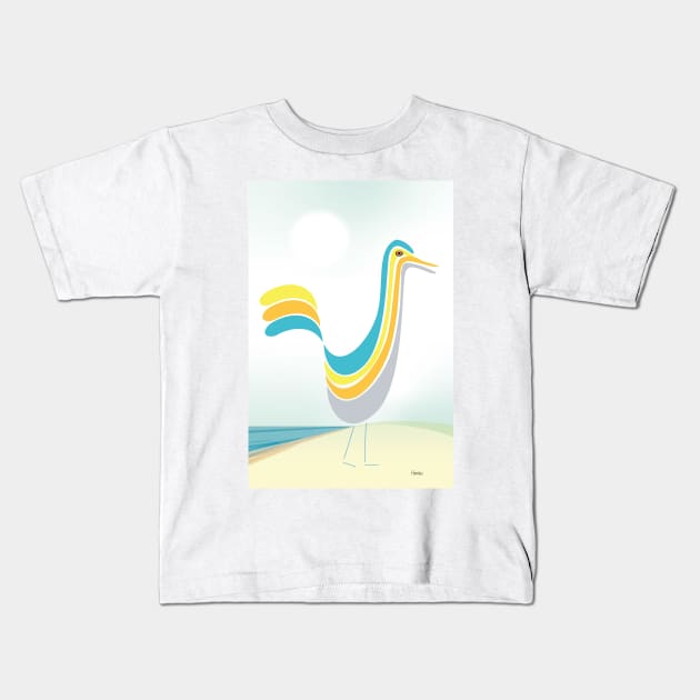 Shore Bird Kids T-Shirt by charker